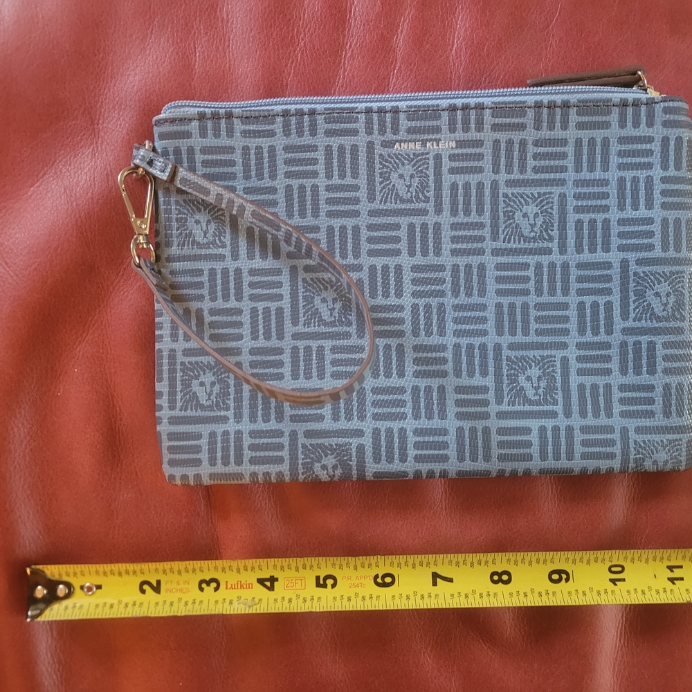Anne Klein Blue Patterned Wristlet